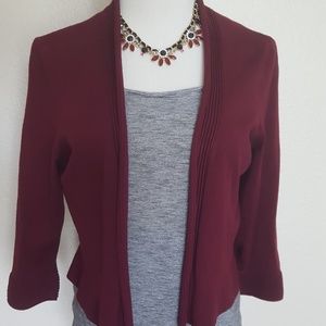 *SALE*3/$10- Dress Barn Crop 3/4 sleeve cardigan M